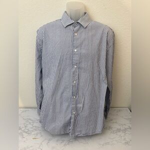 Dockers Fitted Stretch Collar Long Sleeve Button Down Shirt Men’s XL  Striped